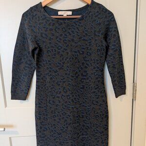 NWT Loft Blue Cheetah Print Dress XSP
